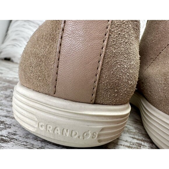 COLE HAAN Grand Crosscourt High Top Sneakers Women’s Size 11B Tan Camel Suede - Picture 8 of 15
